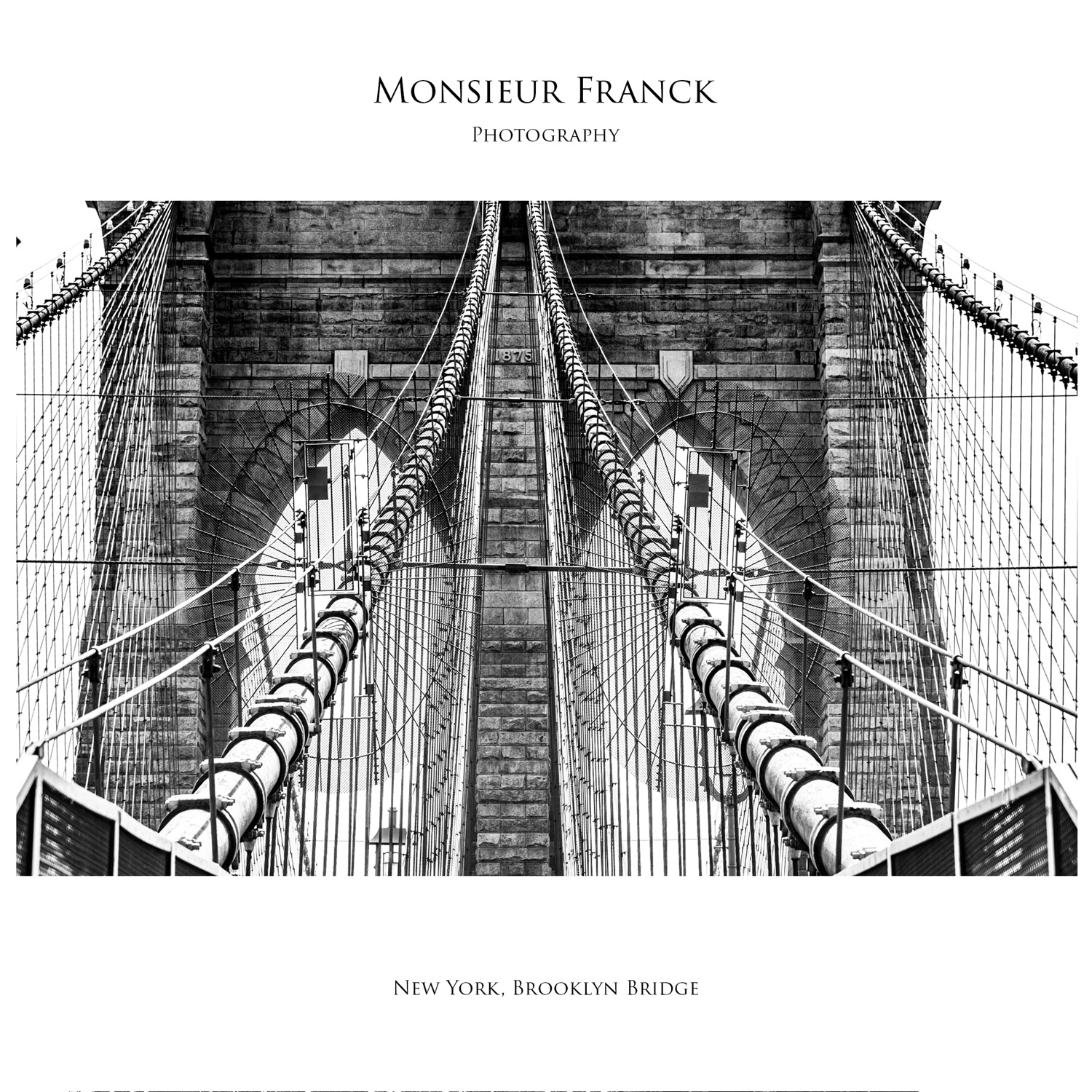 Schwarz-Weiß Street & Urban Fotografie von Monsieur Franck in Potsdam, Motiv in New York City, Brooklyn Bridge